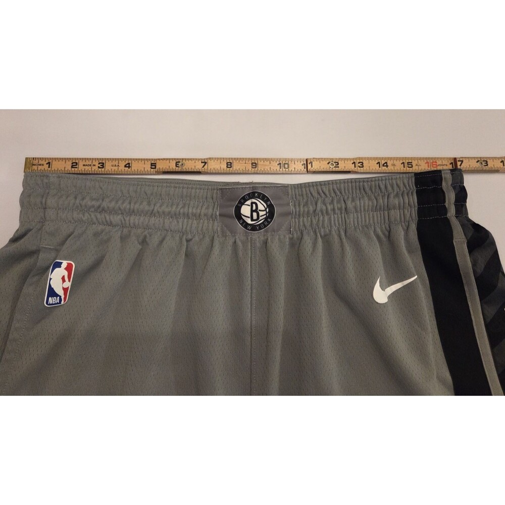 Nike Brooklyn Nets NBA Authentic Dri-FIT Basketball Shorts Gray Size 42 XL - Picture 7 of 8